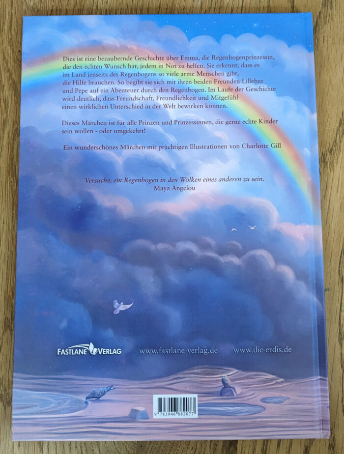 Illustriertes Kinderbuch (Hardcover), "Emma die Regenbogenprinzessin"