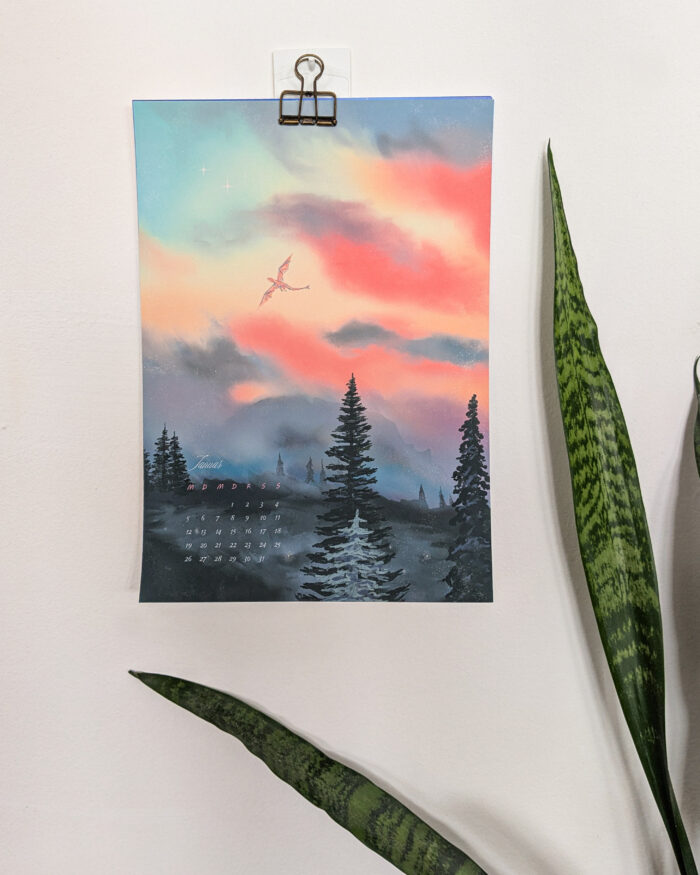 fantasy landschaft mit drachen