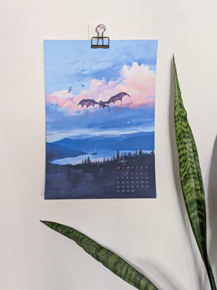 fantasy landschaft mit drachen