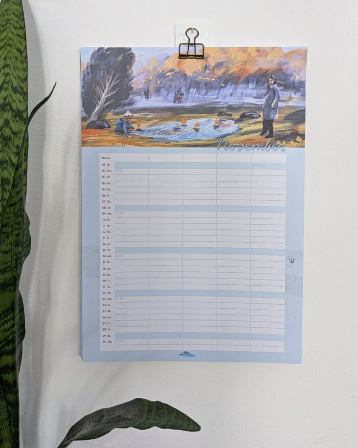 Pfuetzenkalender, Familienkalender, 2026, November
