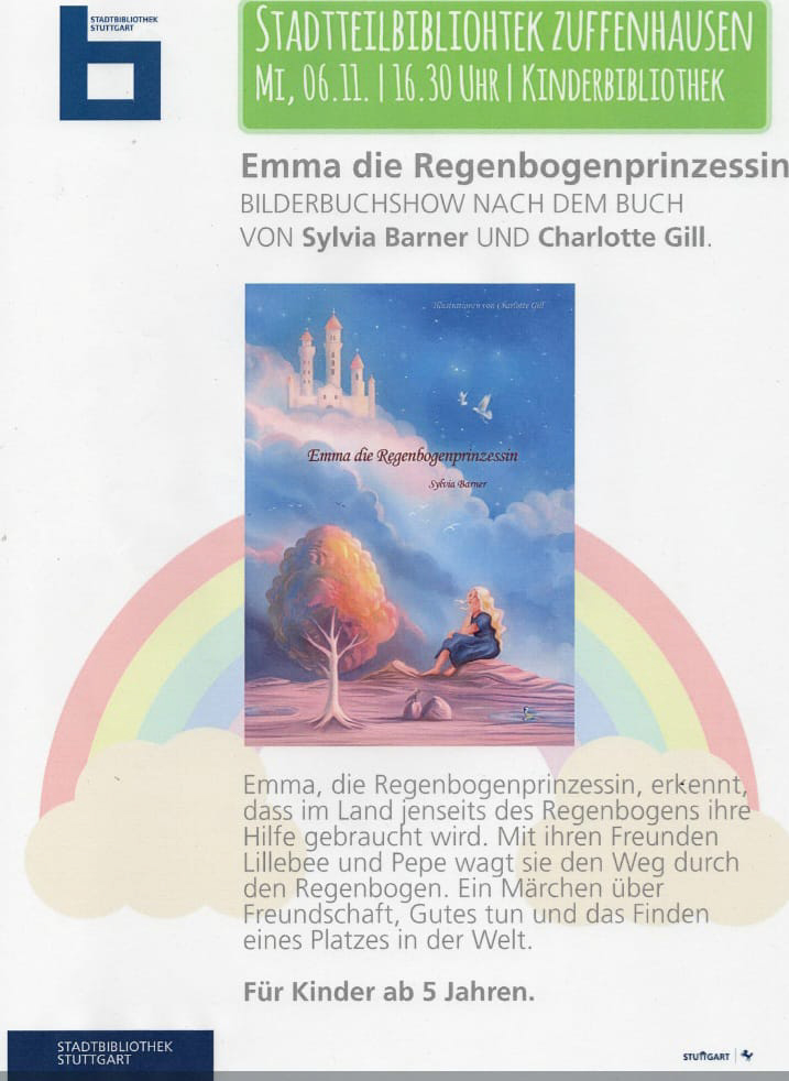 Bilderbuchshow "Emma die Regenbogenprinzessin" in der Stadtbibliothek Stuttgart