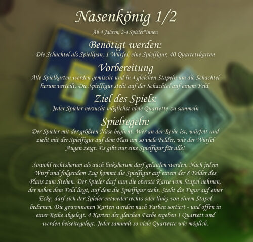 Nasenkönig Spielanleitung