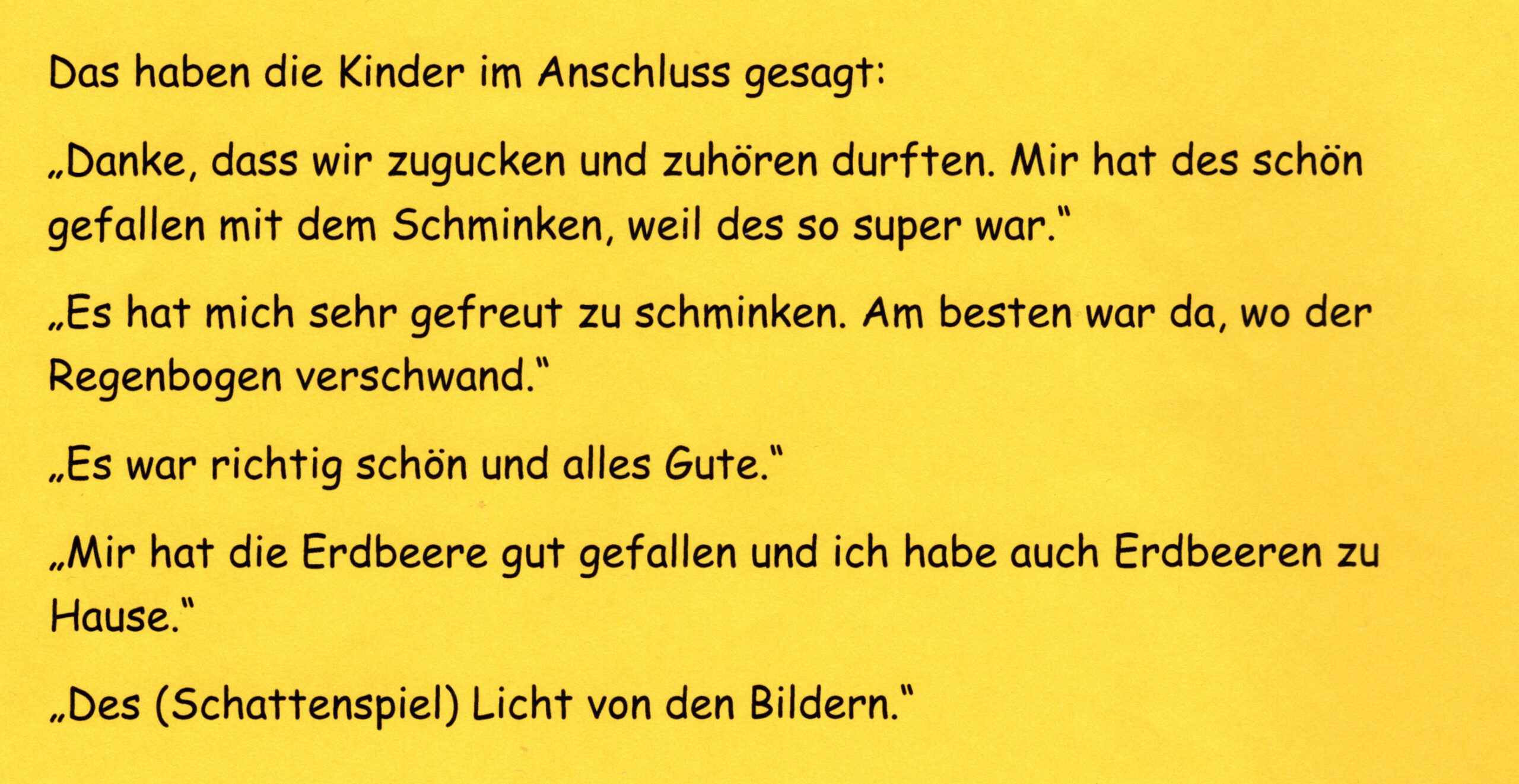 kinderbuchlesung_regenbogenprinzessin1 Das haben die Kinder im Anschluss gesagt